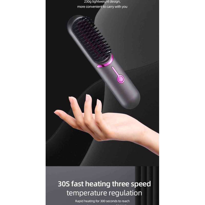 Hair Straightener and Curling Iron USB Rechargeable Styling Comb