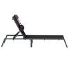 Sun Lounger Black and Anthracite 197 x 54 x 86 cm Steel