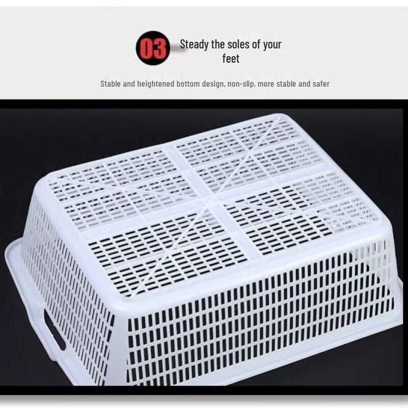 JingJingRS Großer rechteckiger Aufbewahrungskorb aus Kunststoff