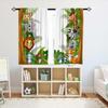 Animal Curtains Rod Pocket Kids Boys Girls Forest Giraffe Lion Elephant Monkey Zebra Rhinoceros Jungle Zoo Print Pattern Window