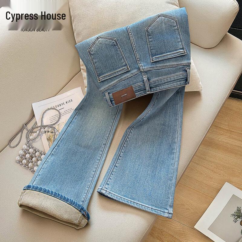 

Cypress House Women s High-Waist Micro-Flare Washed Jeans XL