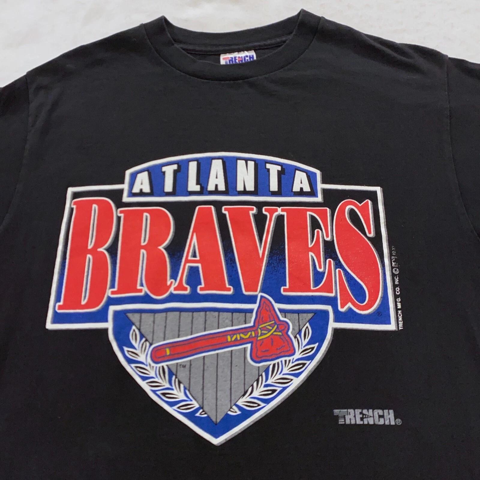 vintage 90s ATLANTA BRAVES T-Shirt MEDIUM/LARGE mlb baseball georgia 4XL