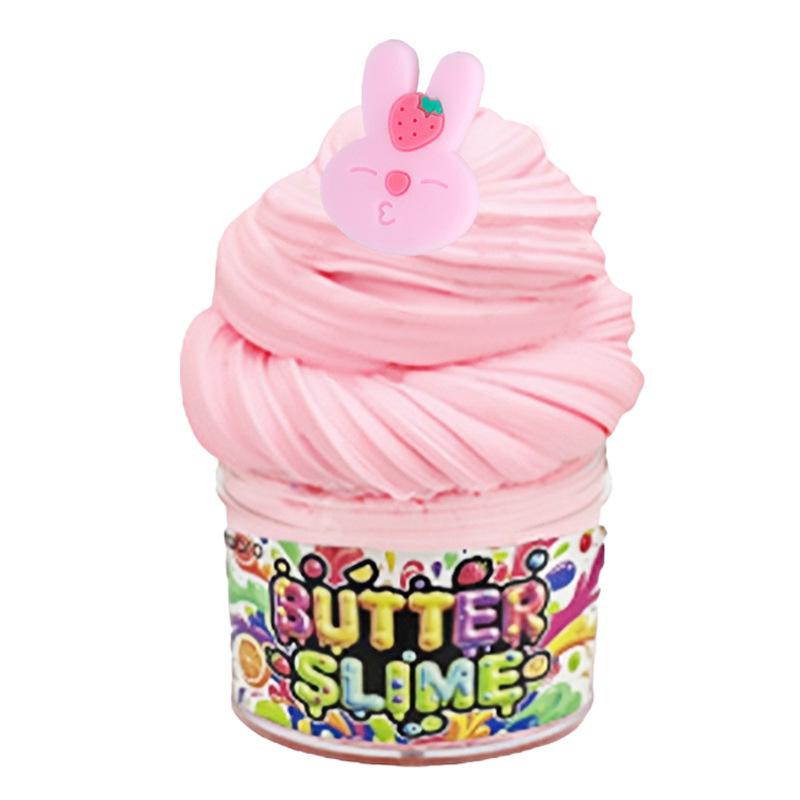 60ml Cross-border Peach Bubblegum Cotton Clay Puff Slime