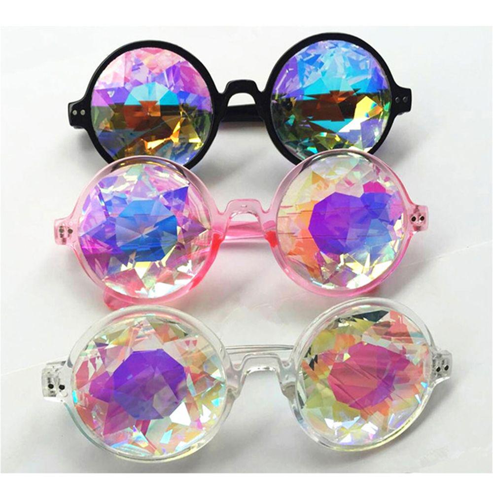 Kaleidoskop Psychedelische Brille Herren Damen Lustige Runde Sonnenbrille Rave Festival Stilvolle Damen Karnevalsparty Königin Brille