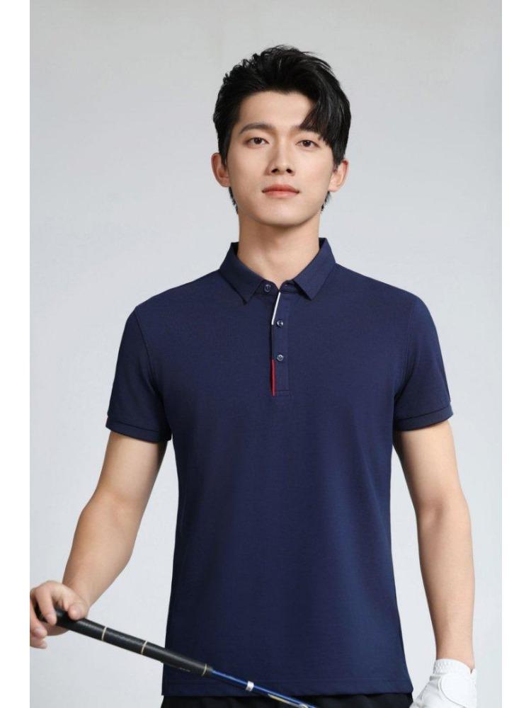 Solid Color T-Shirt Summer Men's and Women's Lapel Short Sleeve YG-188