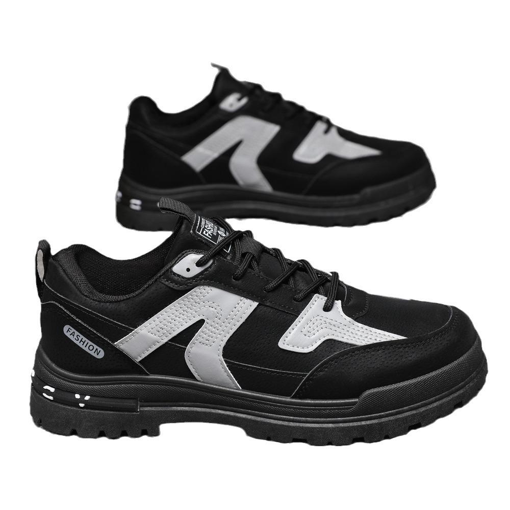 Casual Sports Men's Shoes Comfortable Versatile Non-slip Thick-soled Fashion Mountaineering Youth Leather Waterproof Martin Boots