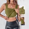Sous-vêtement de base uni pour femme Gilet à col en U pour la maison