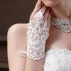 Temperament Short Wrist Lace Appliques Bridal Gloves Fingerless Bridal Glove Wedding Accessories for Bride