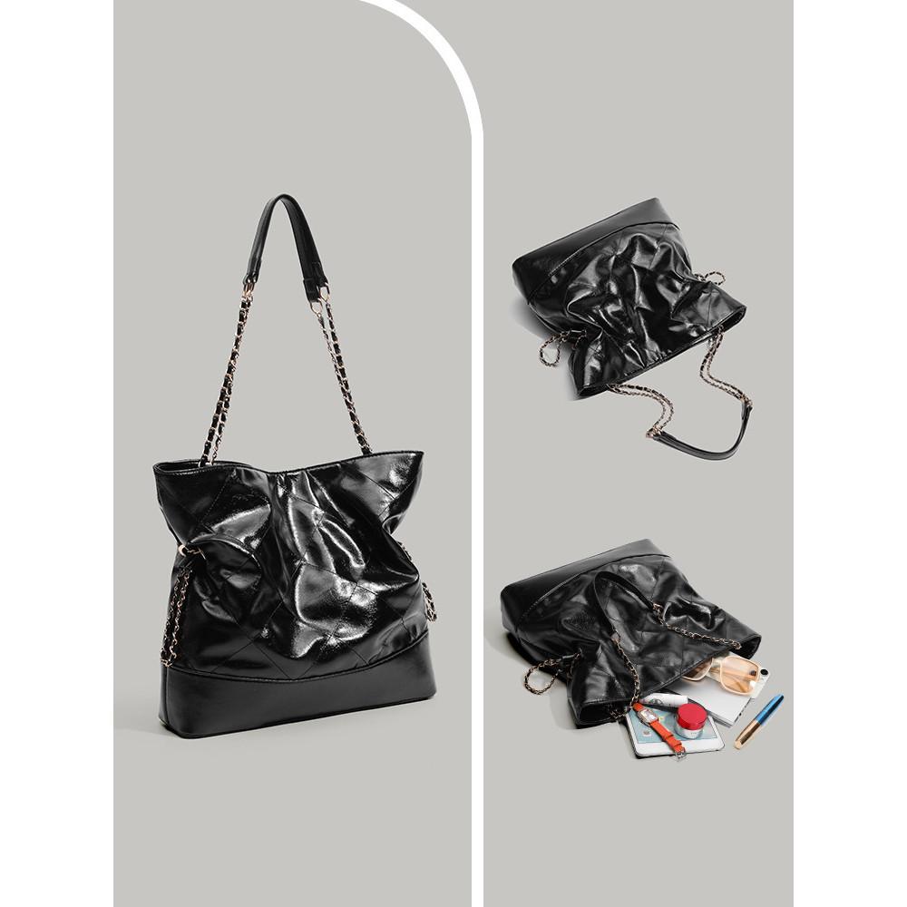 IELGY Ladies Tote Bag Diamond Chain Shoulder Large Capacity Commuter Bag
