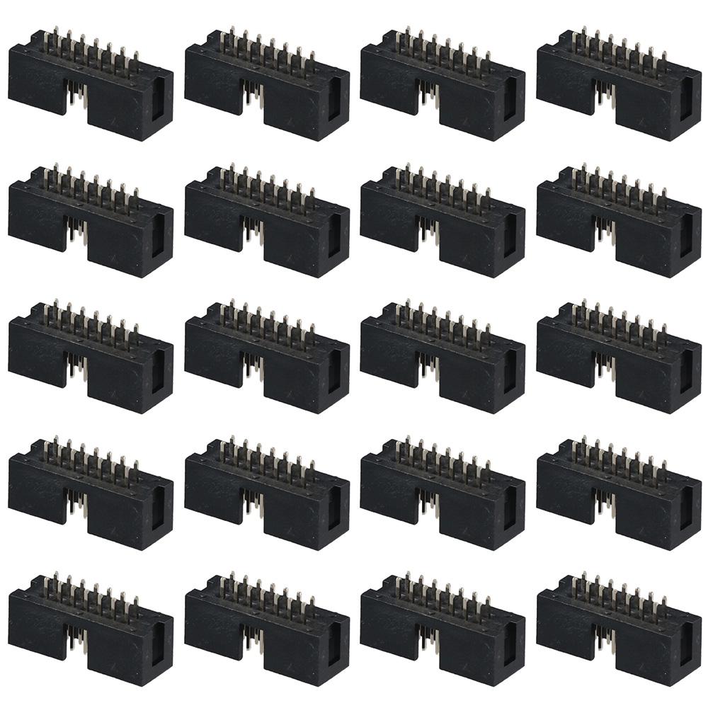 

20Pcs 2 * 7 Double Row Connector Adapter 14-Pin IDC Connector PCB Electronic Project 1Pcs