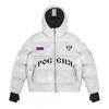 Winter Hooded Face Mask Puffer Jacket Unisex Streetwear Ins Style Warm Cotton Coat