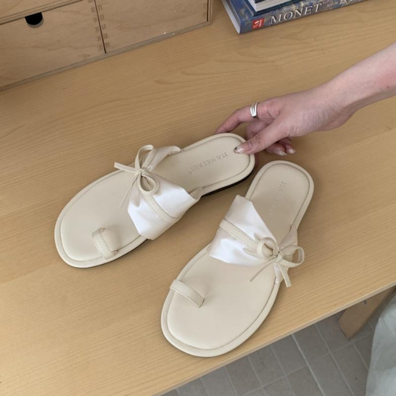 Fashion Bailamos Brand New Women Slippers Beach Platform Slides Open Toe Bow Woman Slippers Clappers Summer Footwear Slip On Soft Sandal