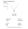 Sterling Silver S925 Star & Moon Necklace with Micro-Paved Stones and White Shell Pendant - Luxurious Valentine's Day Gift