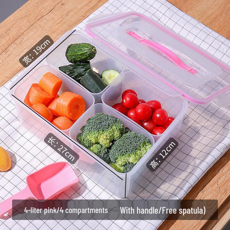 Sealed Partitioned Food Storage Container 4 Liter, 4 Compartments