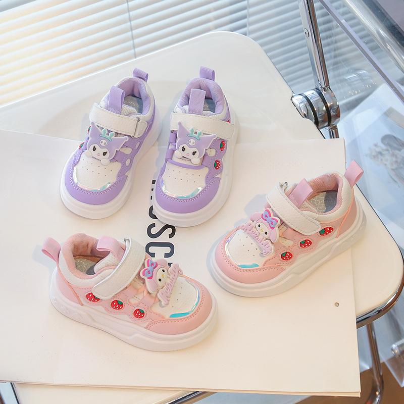 2025 spring and autumn new children's casual shoes baby girl sports shoes girl cute cartoon princess shoes