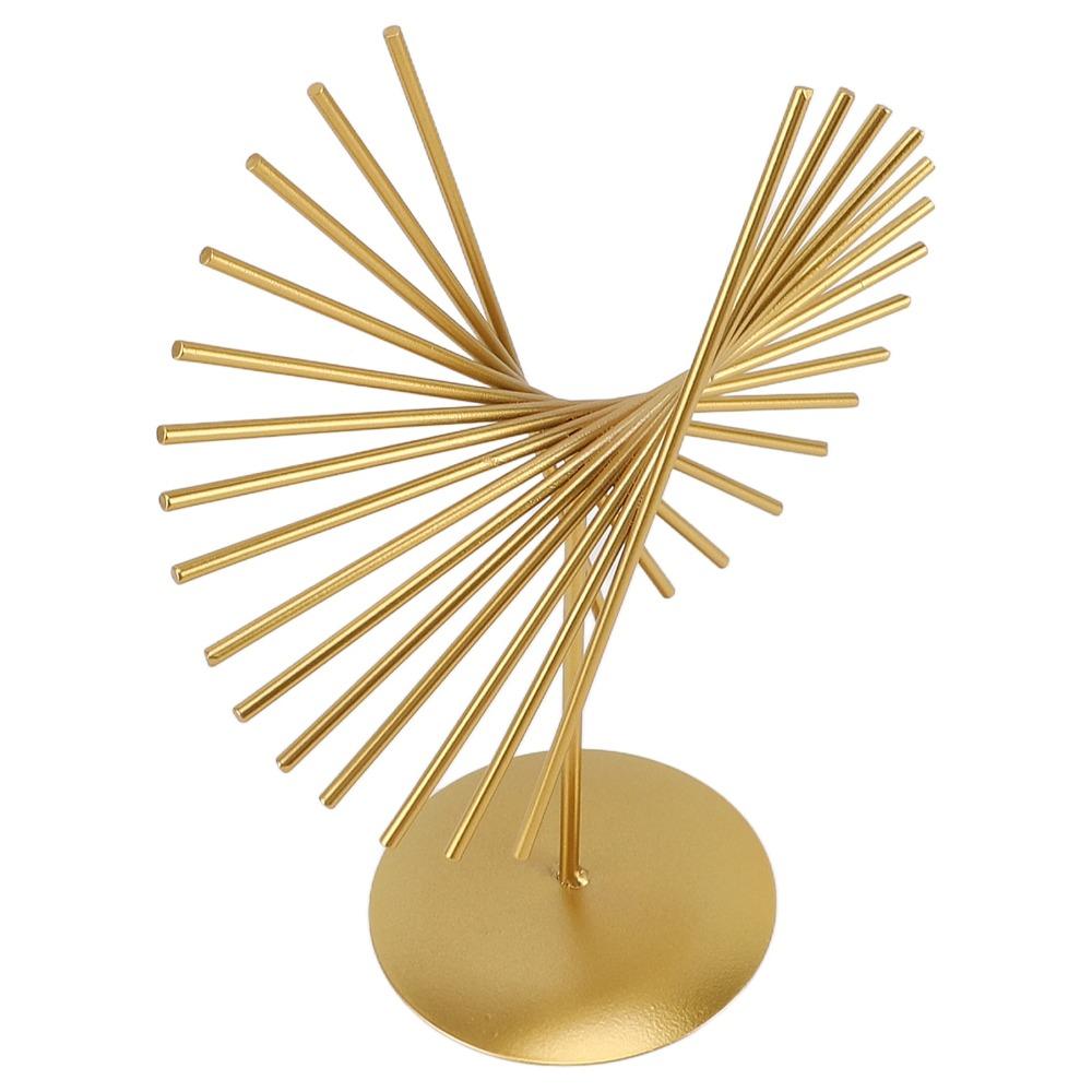Distinct Surface Texture Metal Tabletop Decorative Statue Office Desktop Ornament Sun Burst
