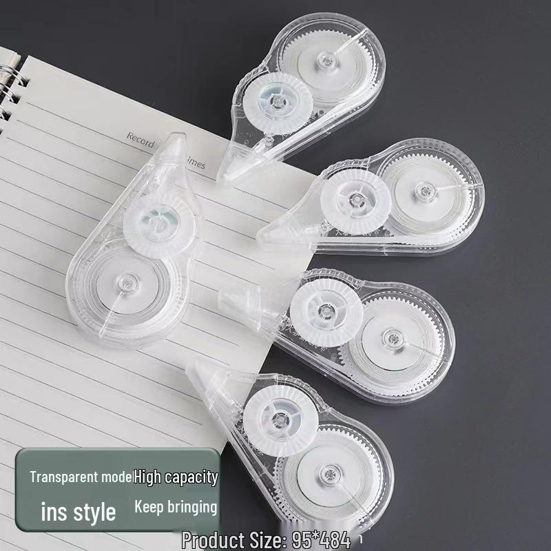 Taśma korygująca klejąca, cicha, o dużej pojemności - Trwała, typu push, niełamliwa, wysoka wartość dla uczniów