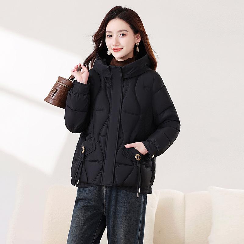 Women's short cotton-padded clothes, winter foreign style, high-end hooded and thin, thickened warm cotton-padded jacket ins jacket tide