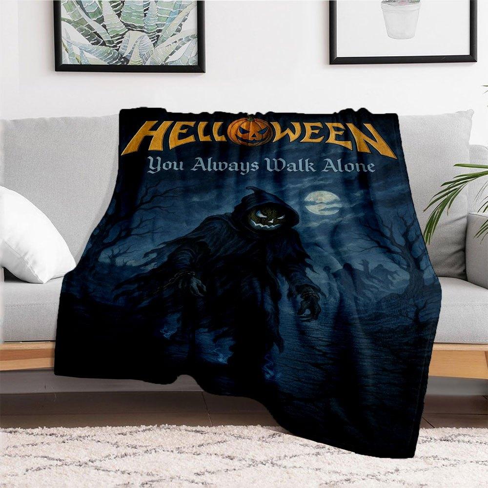 Helloween You Always Walk Alone Tisk plakátuDeka Flanelová deka na pohovku, postel, cestování, kempování, do kanceláře