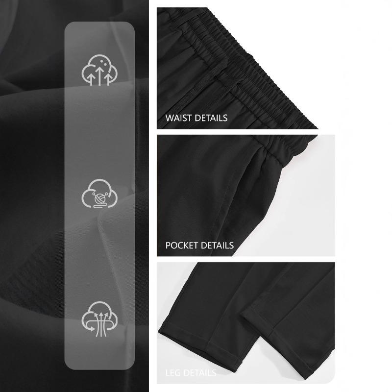 Spring and summer solid color casual trousers sweatpants men's loose woven men's trousers