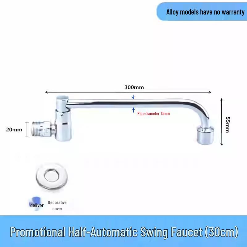 Hanyou Semi-Automatic Wall-Mounted Swing Faucet