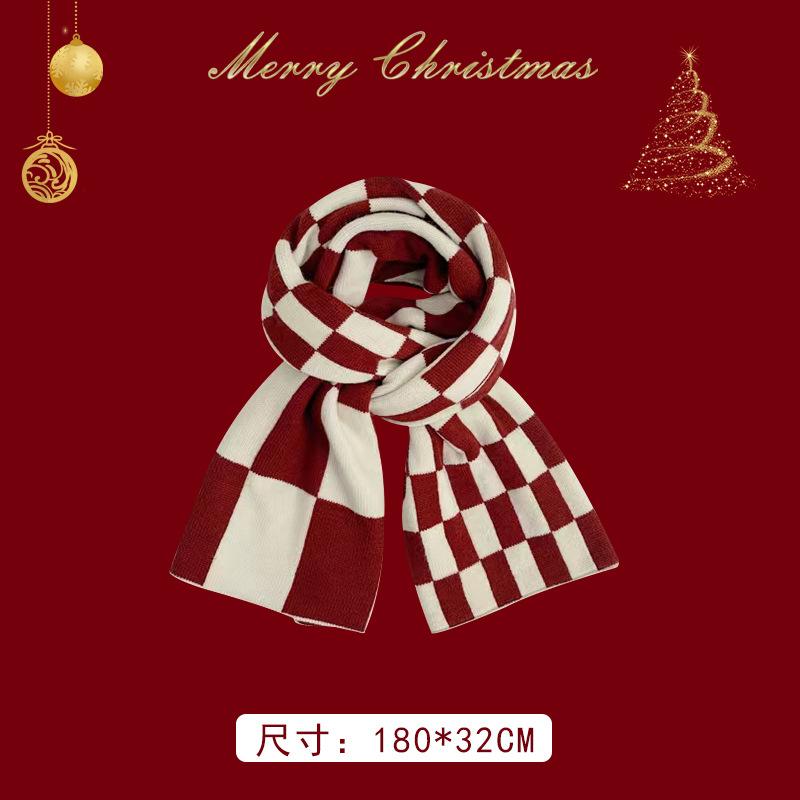 New Christmas Scarf Outdoor Fashion Casual Versatile Atmosphere Series Scarf Winter Warm Women's Shawl