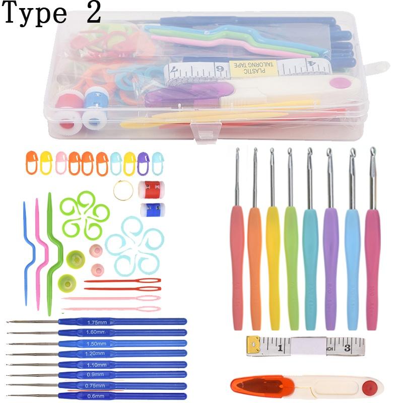 Crochet Hook Set Knitting Needles Set Stainless Steel Home Use Sewing Tool DTY Craft Case Crochet Agulha Set Weaving Sewing Tool