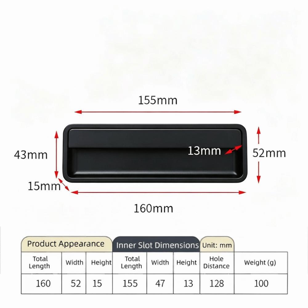 New Aluminium Alloy Recessed Door Handle Furniture Invisible Door Handlebar Hardware Embedded Door Knob Cupboard