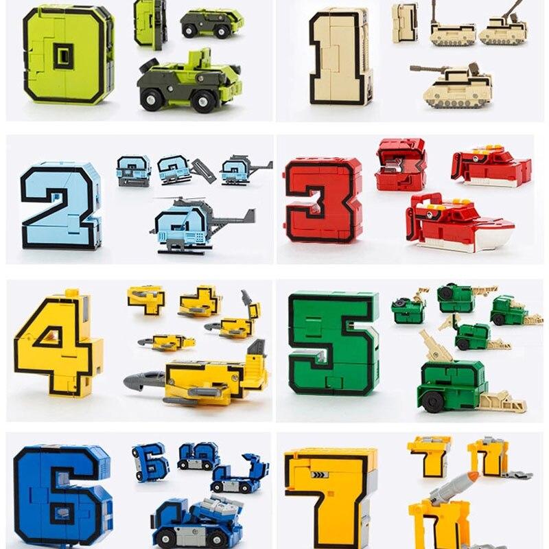 Popular Transformation Toy Assembly Educational Building Block Action Puppet Digital Robot Develop Brain Gift Children Toys