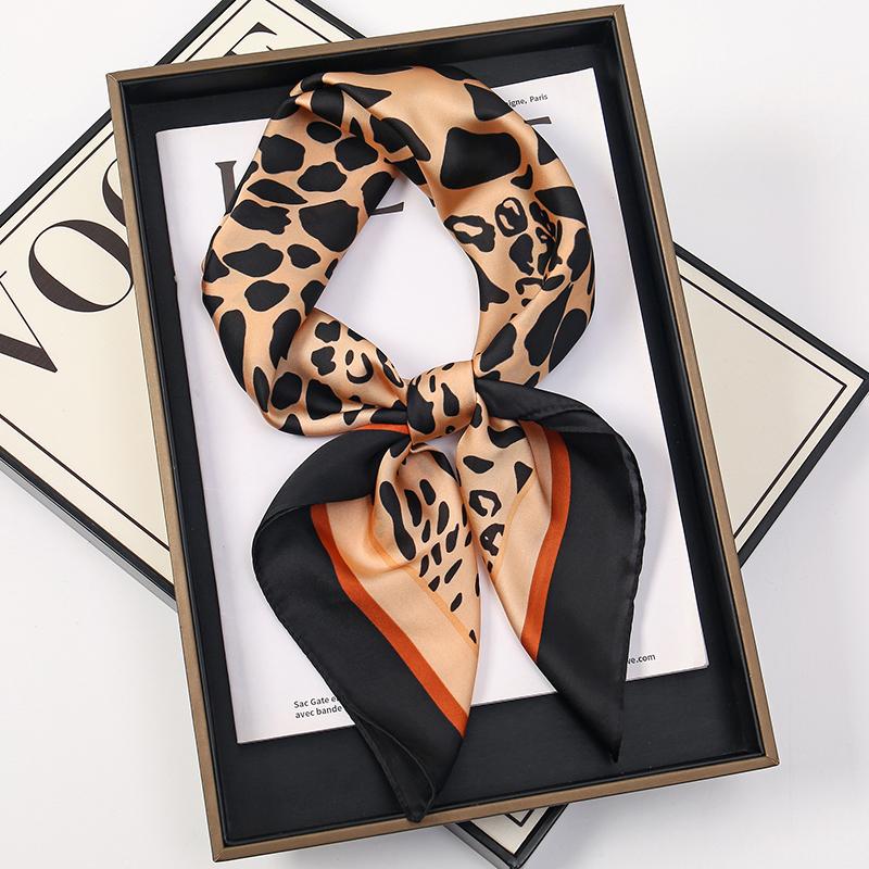 2024 Luxury Square Silk Scarf for Women Hijab Hair Bands Neckerchief Female Satin Shawl Ribbon Headband Fashion Wraps Bandana