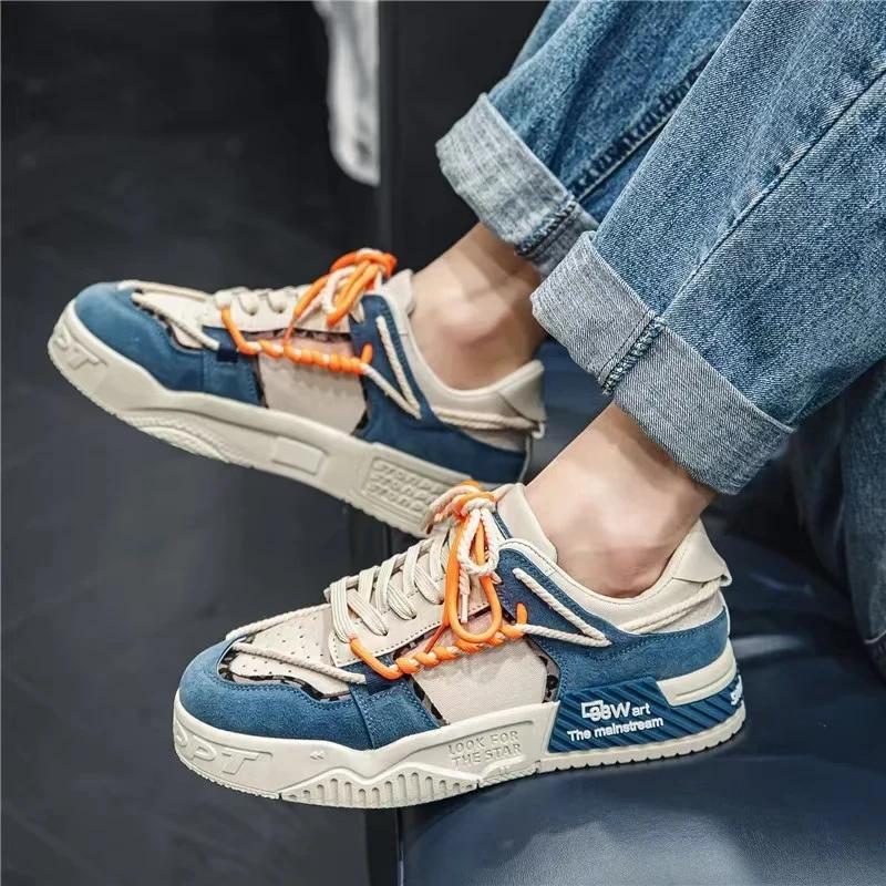 Mode Herrenschuhe Sneaker Mode Schnürschuhe Skateboardschuhe Bequeme Atmungsaktive Vulkanisierte Schuhe Studenten Sportschuh Zapatillas