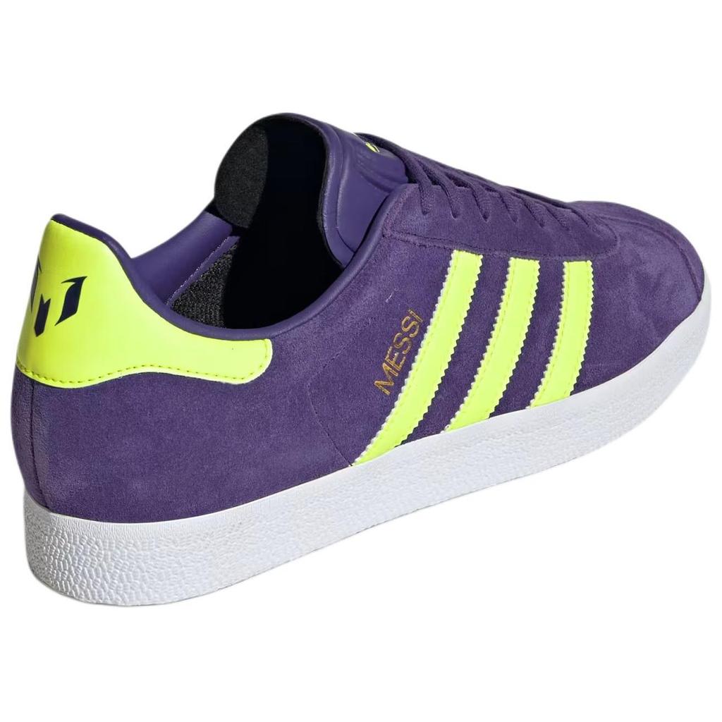 Lionel Messi X Adidas Gazelle Triunfo Estelar Pack Unisex Sneakers Purple Lucid-Lemon Cloud-White IH8164
