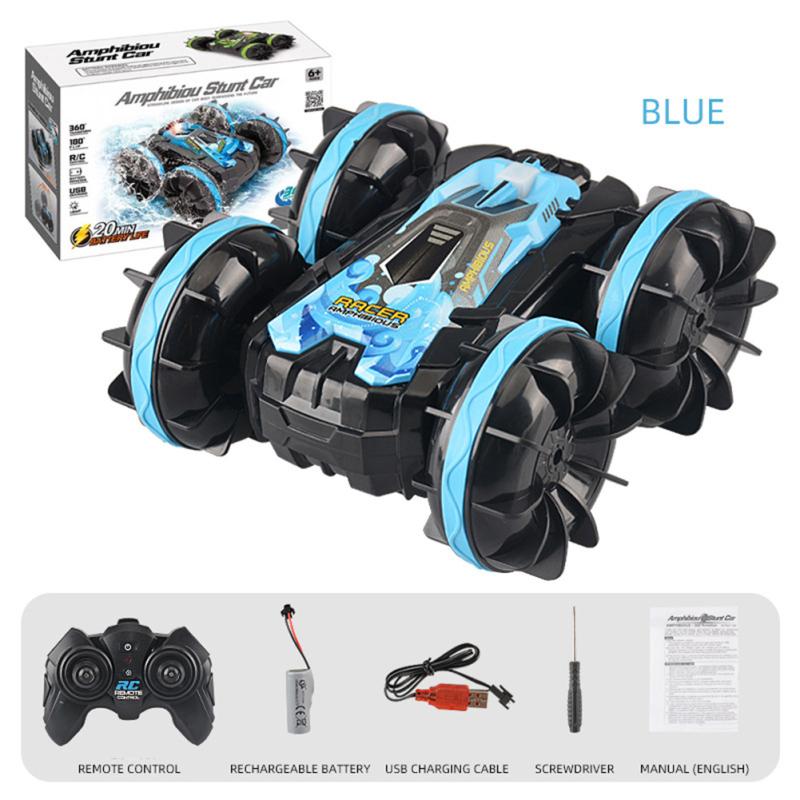 2.4g Amphibious Double-sided Stunt Remote Control Car 360-degree Rotation Charging Electric Vehicle