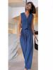 Women's Spring New Arrivals V-Neck Sleeveless Vest Wide Leg Pants Casual Set