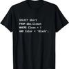 Funny SQL Design for Programmers Humour Programming T-Shirt