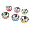 6Pcs Set Color Stainless Steel Bowl Heat Insulation Salad Noodles Bowl for Home Kitchen(13cm S )