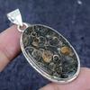 Natural Turritella Fossil 925 Sterling Silver Jewelry Pendant 2.29" w2Y72