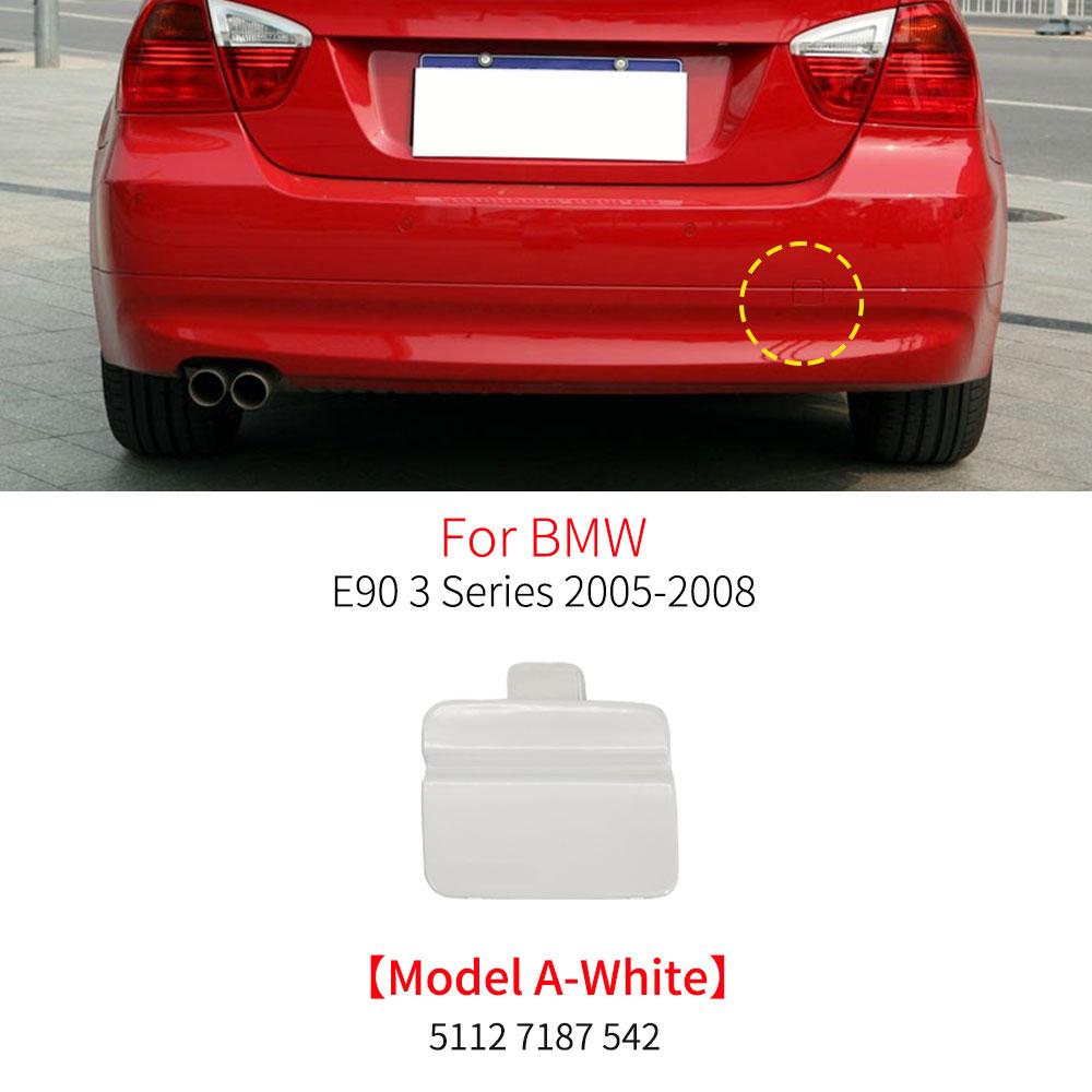 For BMW E90 Car Rear Bumper Tow Hook Cover Caps With Color Black White Silver Red for BMW E90 3 Series 318 320 323 335 2005-2011