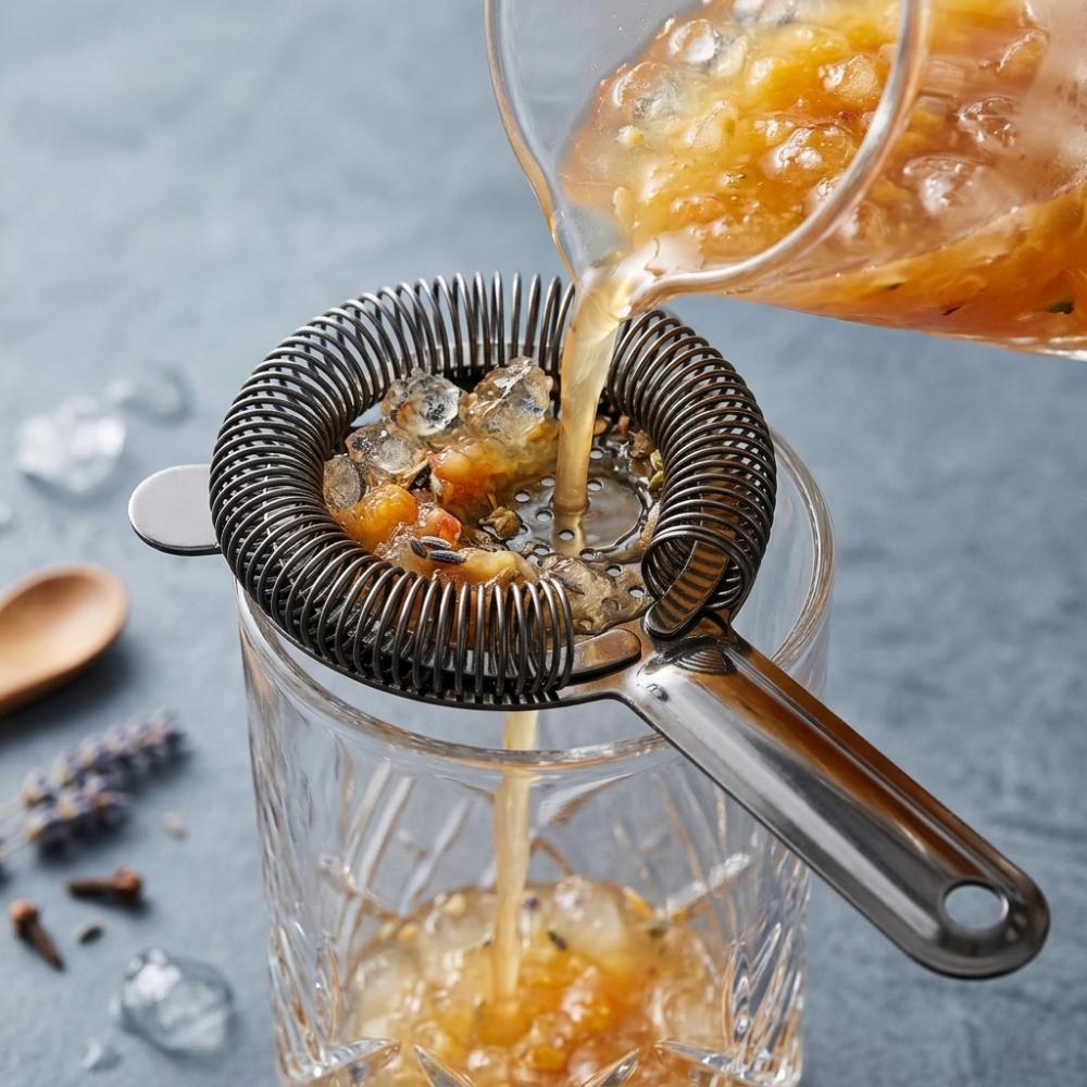 Anti Rust Bar Strainer High-Density Spring Ice Strainer Ergonomic Drink Strainer Bartenders