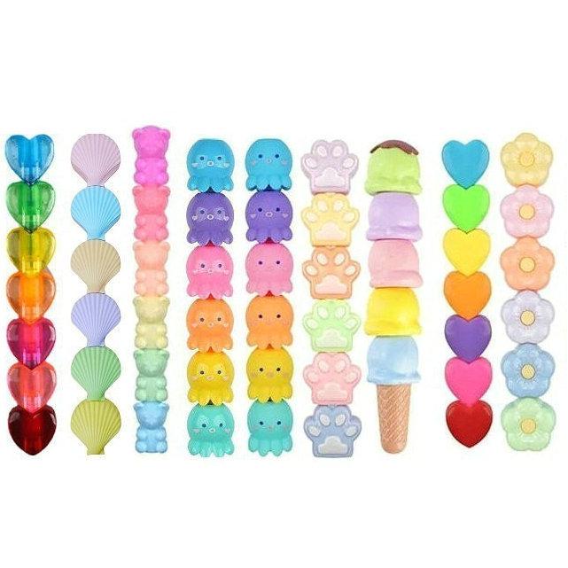 Capybara Refill Pen Set with Star, Heart, Irregular Plug, Lego, and Cat Themes