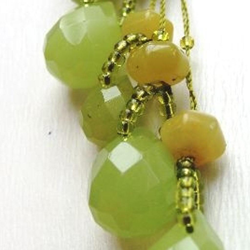 Les Trésors De Lily [B8938] - White Green 'Mineralia' Necklace