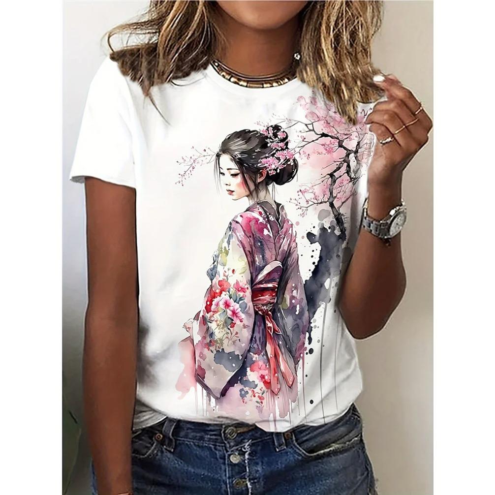 Men Women Round Neck 3d Print T-shirt Polyester Comfortable Tops