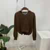 C S In The Room Semi Crop Angora Knit Cardigan 3 ColorS