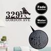 Metal House Number Sign, Bird Theme, Garden Wall Decor, Rustproof Entryway Plaque, Handmade Home Gift