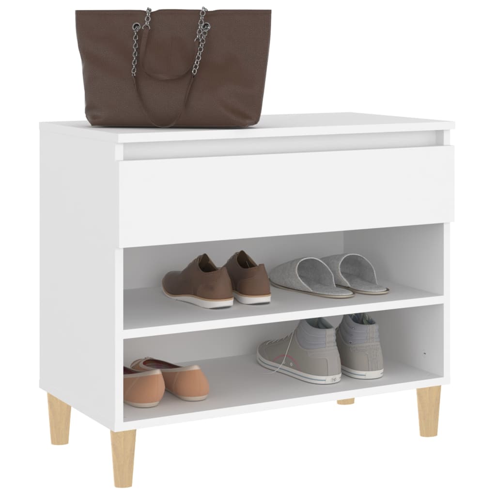 Shoe Rack White 70 x 36 x 60 cm Engineered Wood
