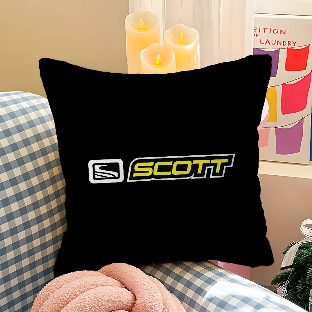 S-Scott Bike Logo Personalized Picture Text Home Decorative Pillows Household Gifts 45X45Cm