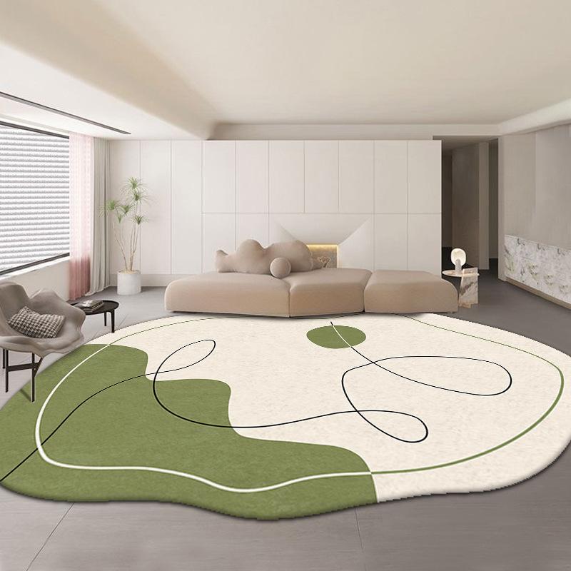 Cream Style Living Room Imitation Cashmere Carpet Comfortable Soft Bedroom Living Room Home Decor Office Floor Profiled Mat