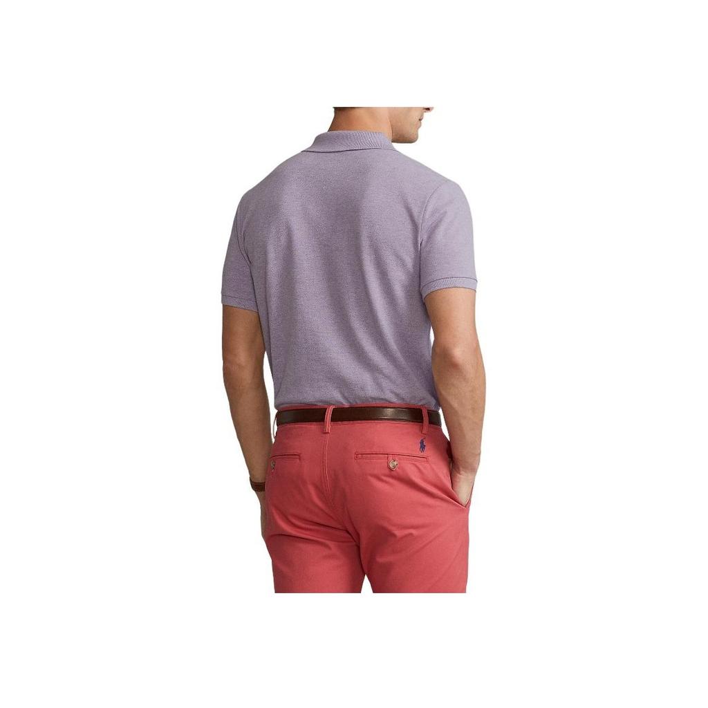 Polo Ralph Lauren Logo Embroidered Straight Fit Short Sleeve Polo Shirt Men Tops Purple MNPOKNI1N821584-500