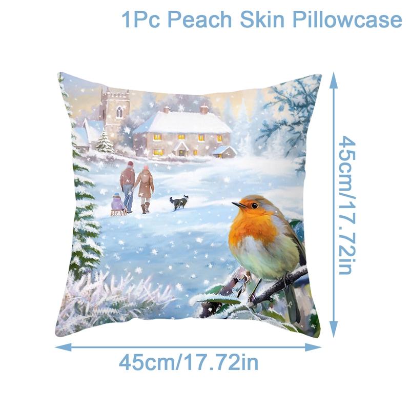 Christmas Cushion Cover Merry Christmas Decorations For Home 2025 Cristmas Ornament Pillow Case Xmas Navidad Gifts New Year 2025