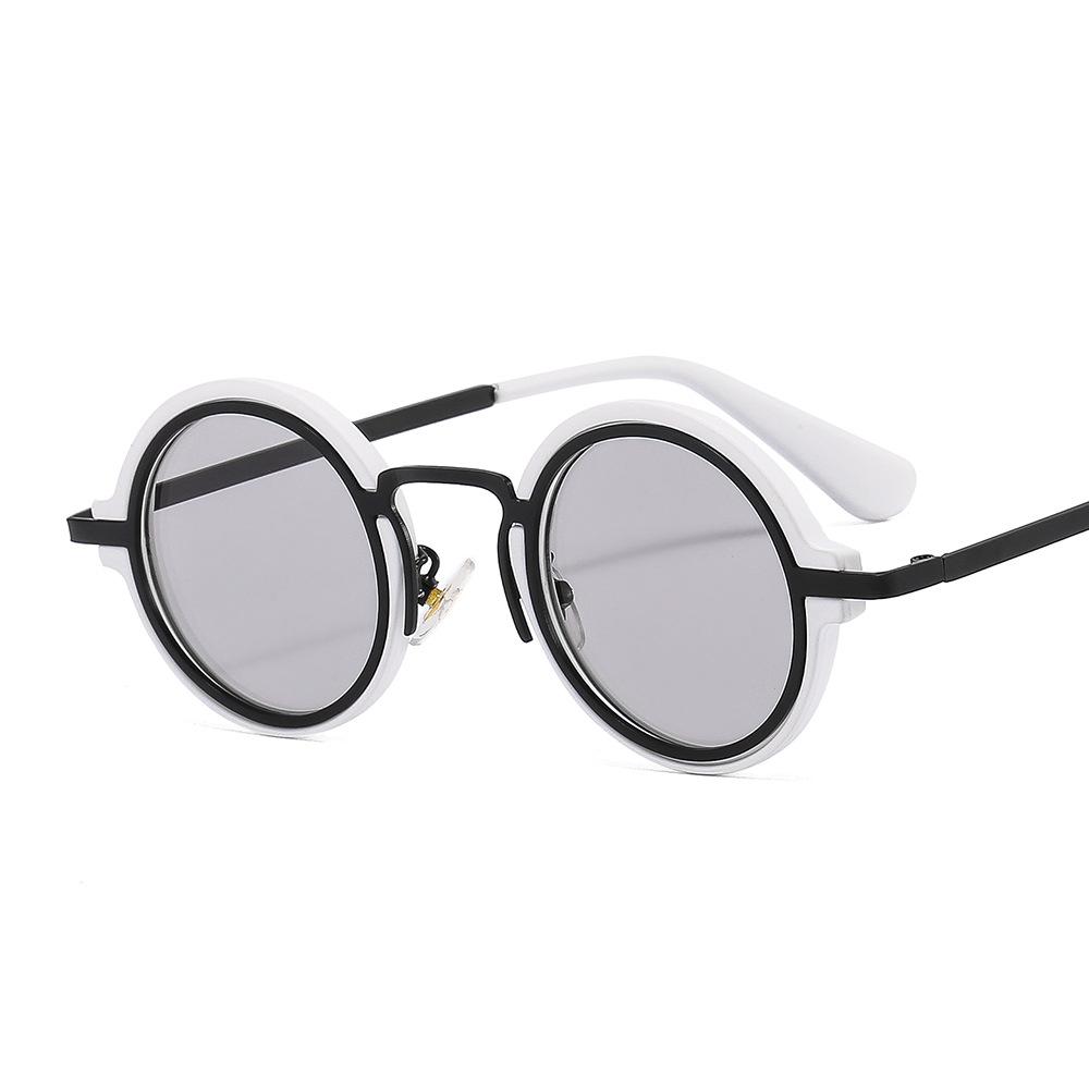 2026 Classic Fashion Hip Hop Sunglasses Custom logo Street Beat Metal Punk Steam Round Womens Sunglasses